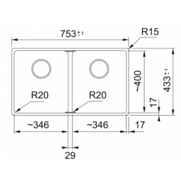 FRANKE MARİS MRG 120-35-35 MARİS TEZGAH ALTI NERO EVİYE