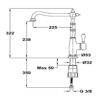 TEKA RT 915 RETRO RUSTİK ARMATÜR