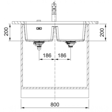 FRANKE MARİSMRG 120-35-35 MARİS TEZGAH ALTI STONE GREY EVİYE