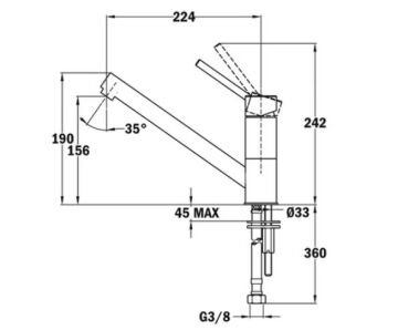 TEKA AUK 913  TEK KOLLU MUTFAK BATARYASI
