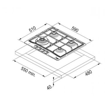 FRANKE CLASSİCLİNE FCH 604 3G TC PW C ANKASTRE KREM OCAK