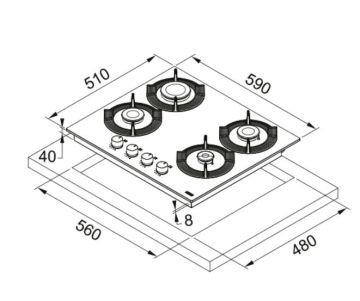 FRANKE FHMF 604 4GC WH OCAK