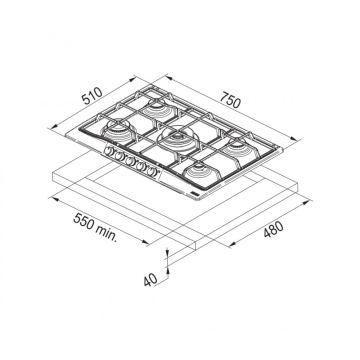 FRANKE TRENDLİNE PLUS BK 70 DAVLUMBAZ FCH 755 4G TC MB C OCAK FCO 86 H MB FIRIN MATT BLACK ANKASTRE SET