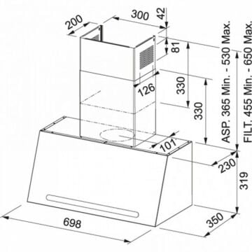 FRANKE FCO ON/G NERO CLASSİCLİNE DUVAR TİPİ DAVLUMBAZ