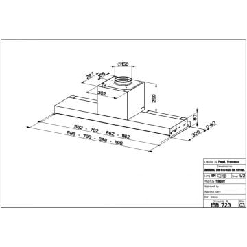 FRANKE FABER EV8+X A60 IN-NOVA PREMİUM  PASLANMAZ ÇELİK 60 CM ASPİRATÖR