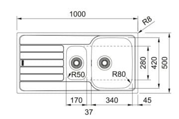 FRANKE  SKX 651 SAĞ EVİYE