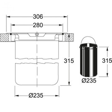 FRANKE TEZGAHÜSTÜ ANKASTRE ÇÖP KOVASI