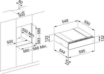 FRANKE FMY 14 WCRD XS BLACK+INOX FRAME ŞARAPLIK ÇEKMECESİ