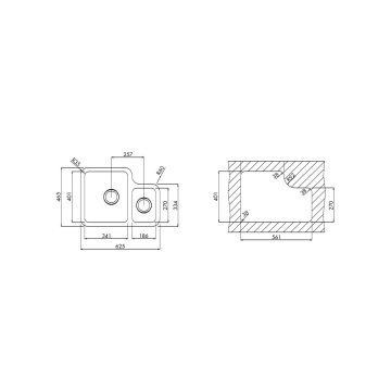 TEKA STAGE BE 1 ½ B 625 PASLANMAZ ÇELİK EVİYE
