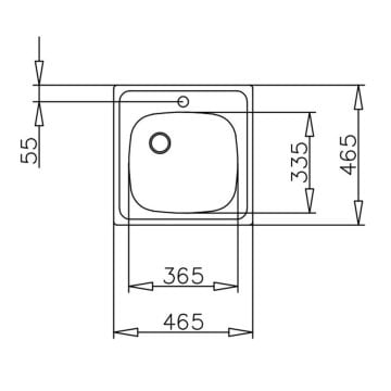 TEKA E50 1B (46,5 X 46,5) PASLANMAZ ÇELİK EVİYE