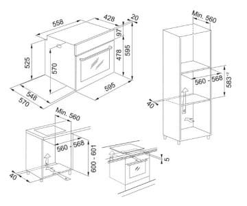 FRANKE FSM 82 H XS BLACK GLASS/INOX FIRIN