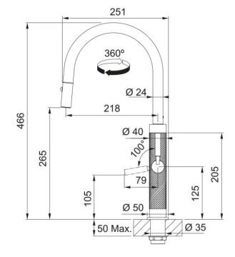 FRANKE MYTHOS MASTERPİECE COPPER ARMATÜR