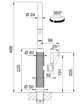 FRANKE MYTHOS MASTERPİECE COPPER ARMATÜR