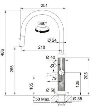 FRANKE MYTHOS MASTERPİECE GOLD ARMATÜR
