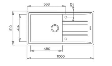 TEKA STONE 60 L-TG TOPASBEİGE EVİYE