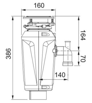 FRANKE  SLİM TE 75 ÇÖP ÖĞÜTÜCÜ