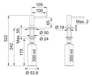FRANKE SLATE GREY SIVI SABUNLUK