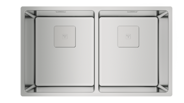 TEKA FLEXLINEA RS15 2B 740 ÇİFT HAZNELİ TEZGAHÜSTÜ/TEZGAHASIFIR (FLUSH) TEZGAHALTI PASLANMAZ ÇELİK EVİYE