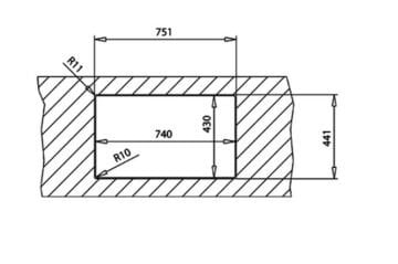 TEKA FLEXLINEA RS15 71.40 TEK HAZNELİ TEZGAHÜSTÜ/TEZGAHASIFIR (FLUSH) TEZGAHALTI PASLANMAZ ÇELİK EVİYE