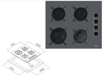 TEKA  HAK 625 ST FIRIN -  GBE 64002 KBC ST OCAK - ATV 60 PRO ST DAVLUMBAZ ANKASTRE SET