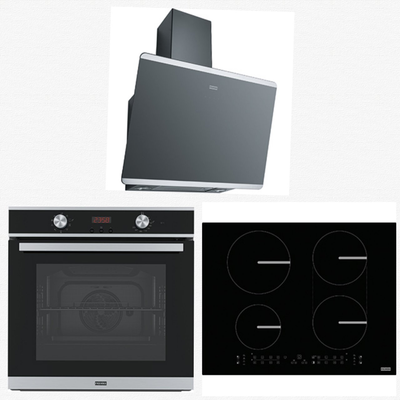 FRANKE FSM 654 I B BK SMART İNDÜKSİYONLU OCAK FSM 86 HE XS SMART FIRIN FPJ 615 V BK SS SİYAH İNOX DAVLUMBAZ ANKASTRE SET