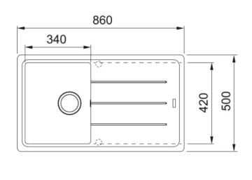 FRANKE BASİS BFG 611-86 SLATE GREY GRANİT EVİYE