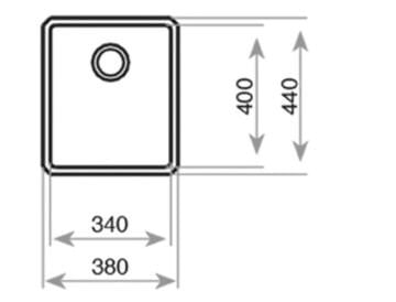 TEKA BE LİNEA 34.40 R15 TEZGAH ALTI ÇELİK EVYE 115000008