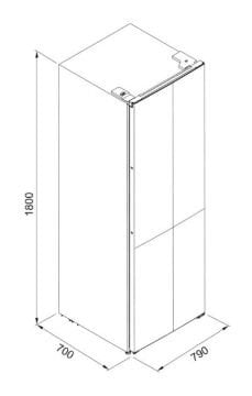 FRANKE FMD 420 TNF NE E BLACK INOX SOLO 80 CM BUZDOLABI