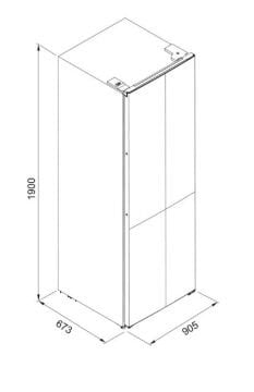 FRANKE FMD 600 TNF NE E BLACK İNOX 90 CM SOLO BUZDOLABI