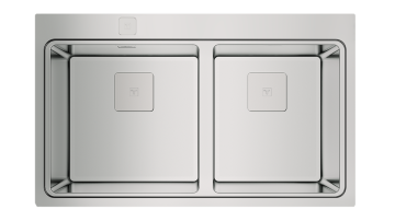 TEKA ZENIT RS15 2B 86 AUTO İKİ HAZNELİ ANKASTRE PASLANMAZ ÇELİK EVYE