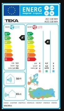 TEKA ACI 118 WH / ACO 118 WH KLİMA