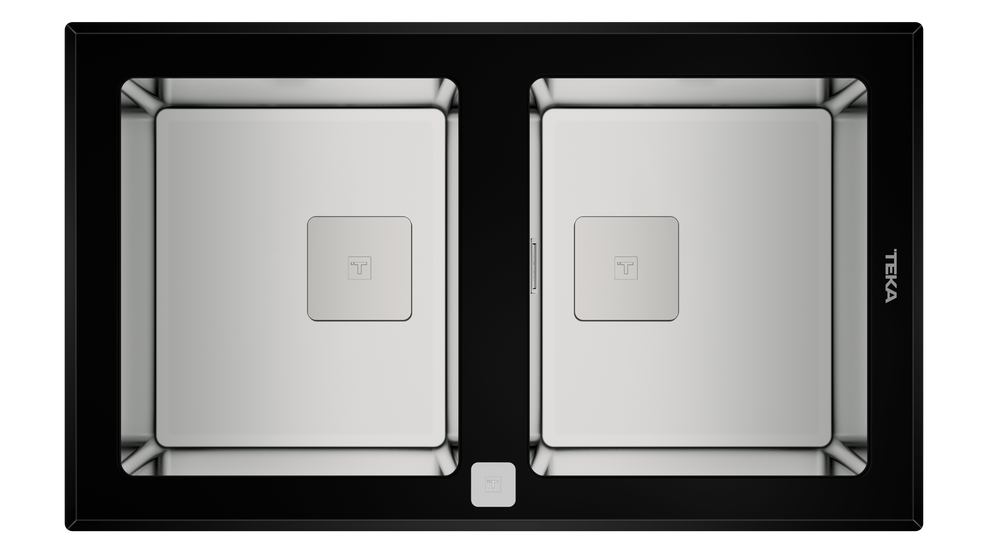 TEKA DIAMOND RS15 2B 86 (WST BLACK) TEK HAZNE VE TEK DAMLALIKLI CAM EVİYE