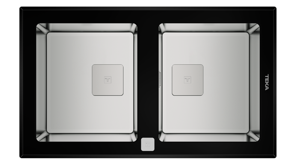 TEKA DIAMOND RS15 2B 86 (WST BLACK) TEK HAZNE VE TEK DAMLALIKLI CAM EVİYE