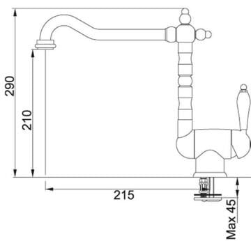 FRANKE TEŞHİR PENCERE ÖNÜ EĞİLEBİLEN COPPER ARMATÜR