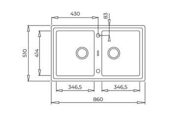 TEKA MAESTROSTONE 90 B-TG ÇİFT HAZNELİ TEGRANİTE EVİYE 115260012