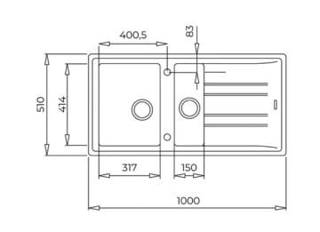 TEKA MAESTRO STONE 60 B-TG TEGRANİTE EVİYE 115360011