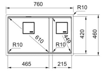 FRANKE KUBUS 2 KNG 120 SLATE GREY GRANİT EVİYE