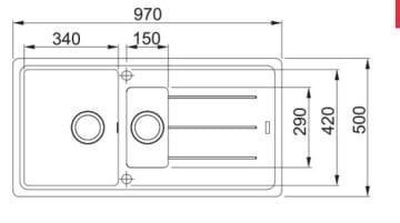 FRANKE BASIS BFG 651 SLATE GREY GRANİT EVİYE