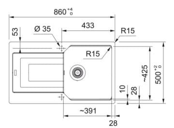 FRANKE URBAN UBG 611-86 SLATE GREY GRANİT EVİYE