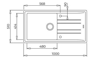 TEKA MAESTROSTONE 60 L-TG TEGRANİTE EVİYE 115330012