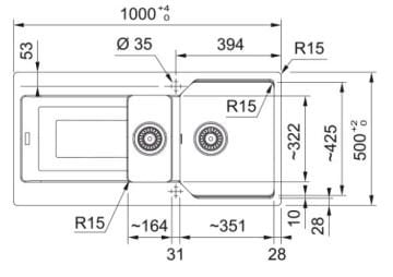 FRANKE URBAN UBG 651-100 SLATE GREY GRANİT EVİYE