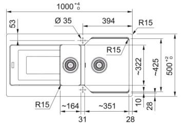 FRANKE URBAN UBG 651-100 SLATE GREY GRANİT EVİYE