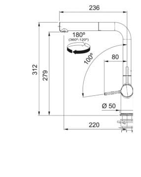 FRANKE ACTİVE PLUS DOCCİA 2.0 SLATE GREY ARMATÜR