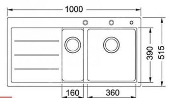 FRANKE TEŞHİR MTF 651 SAĞ DAMLALIKLI 1,5 GÖZLÜ MYTOS EVİYE