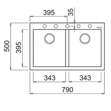 TEKA MAESTRO FORSQUARE 790 TG TEGRANİTE EVİYE 115260015