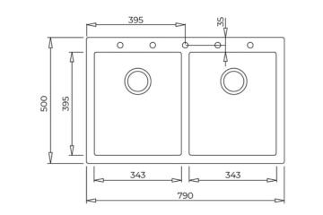 TEKA MAESTRO FORSQUARE 790 TG TEGRANİTE EVİYE 115260017