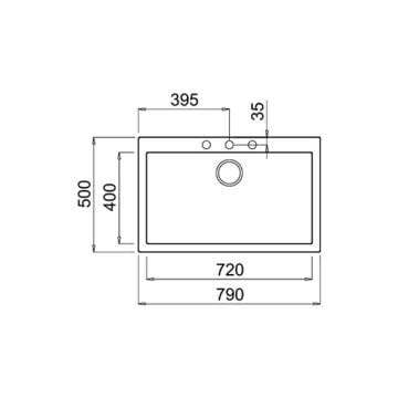 TEKA FORSQUARE 72.40 TG TEK HAZNELİ TEZGAHÜSTÜ/TEZGAHASIFIR (FLUSH) PASLANMAZ ÇELİK EVİYE