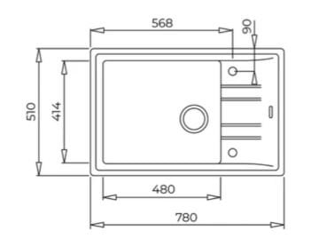 TEKA STONE 60 S-TG METALLİC BLACK EVİYE