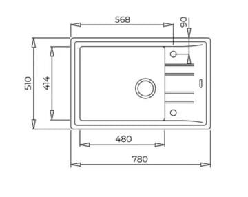 TEKA STONE 60 S-TG WHİTE  EVİYE