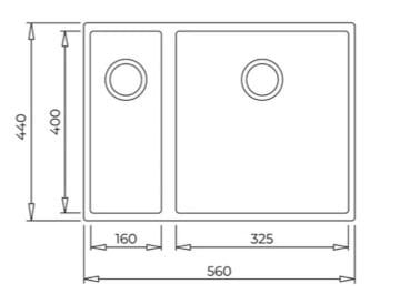 TEKA SQUARE 560 TG ÇİFT HAZNELİ TEZGAHALTI TEGRANİTE EVİYE